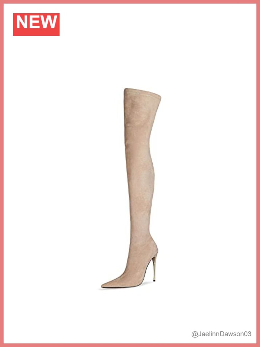 Suede Leather Over-The-Knee Stiletto Heel Slip-On Boots Women Big Size